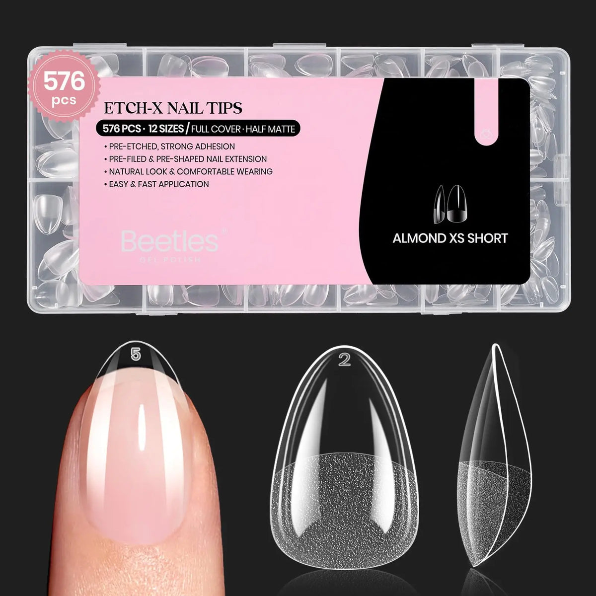 Beetles Full Cover Soft Gel Press On Nail Extension Tips