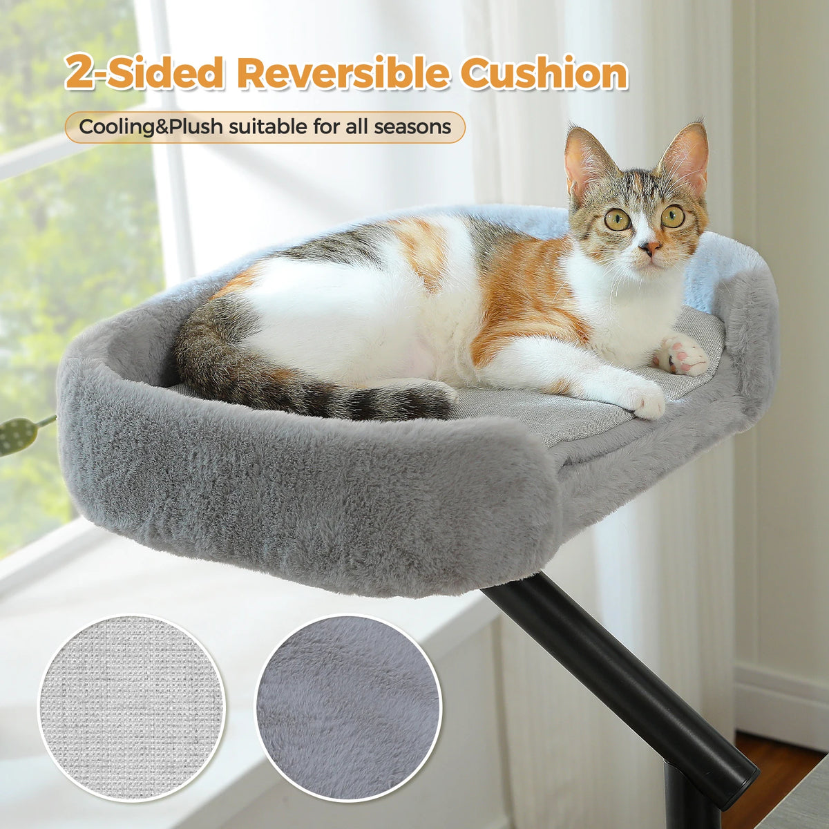 PAWZ Road Rotatable Cat Desk Bed With Adjustable Hammock Stand
