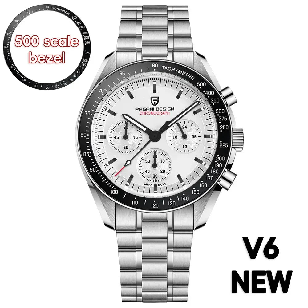 Pagani Design Men's Sapphire Quartz Chronograph Sports Watch