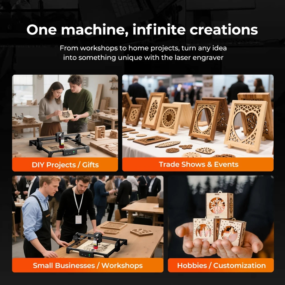 ELIDOR Z6 Laser Engraver and CNC Wood Cutting Machine