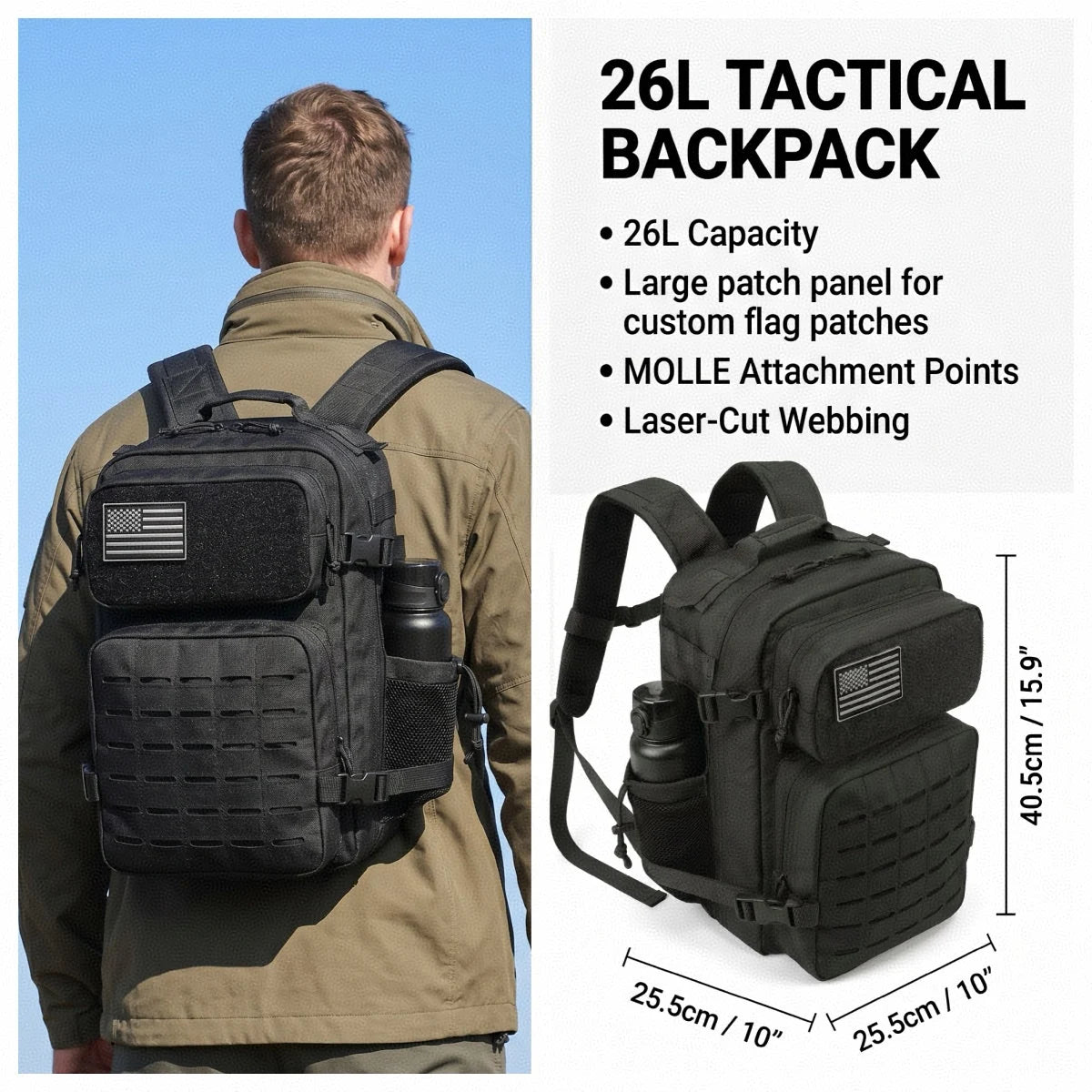 ReFire Gear MOLLE Backpack for Hiking Camping and Travel