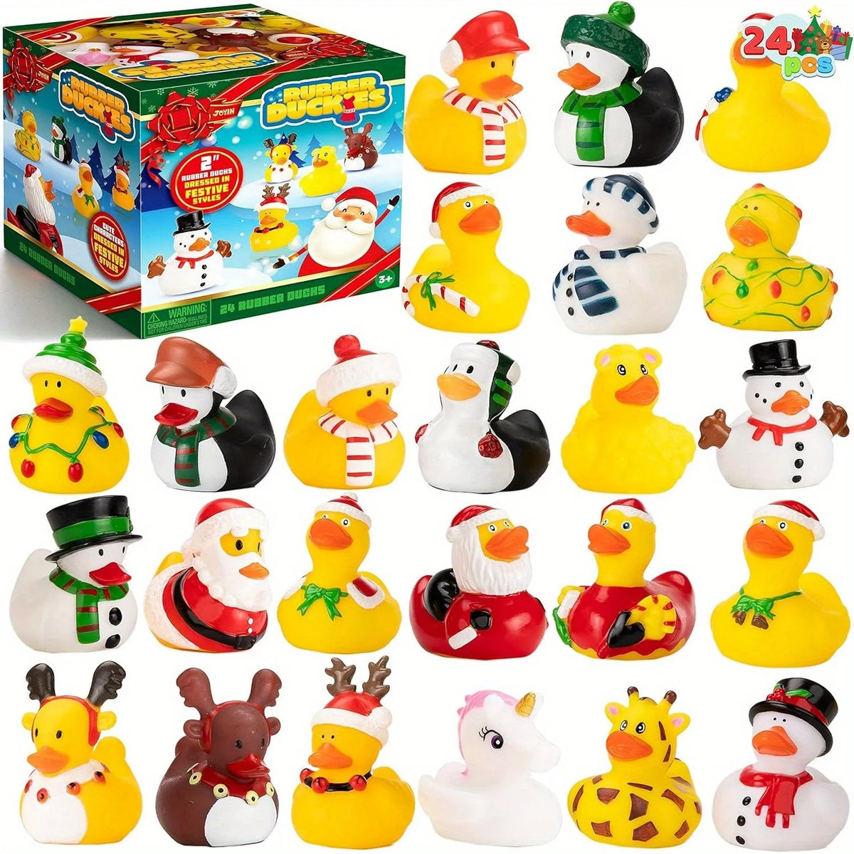 Joyfy Christmas Rubber Ducks, Novelty Toys And Party Favors
