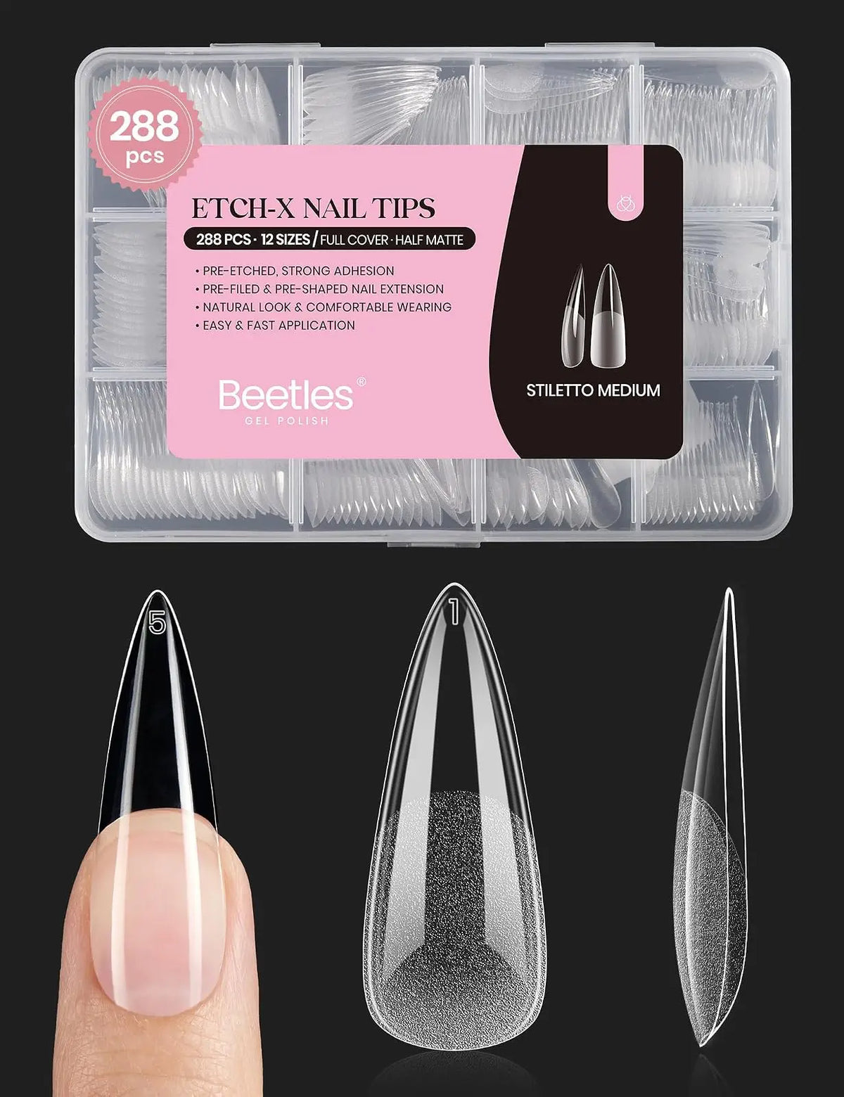 Beetles Full Cover Soft Gel Press On Nail Extension Tips