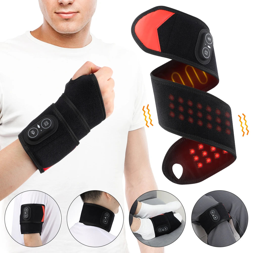 Hailicare Wireless Vibration Heating Wrap With Red Light Therapy
