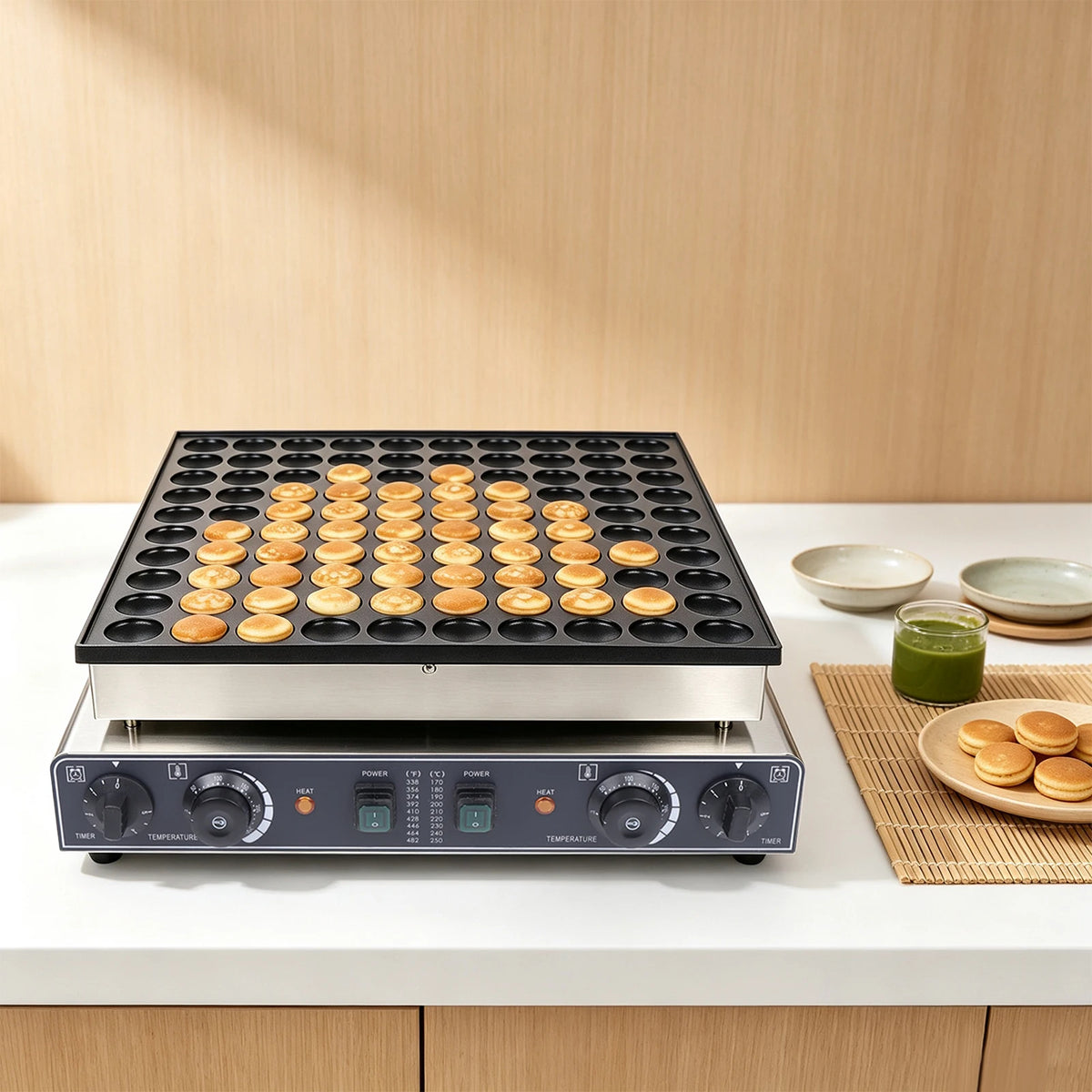 Sweetmile Commercial Mini Pancake Maker With Dual Zone Temperature Control