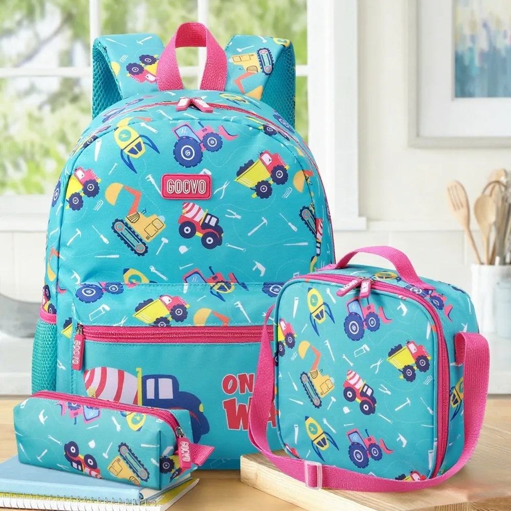 Girls School Backpack Set With Lunch Bag And Pencil Case