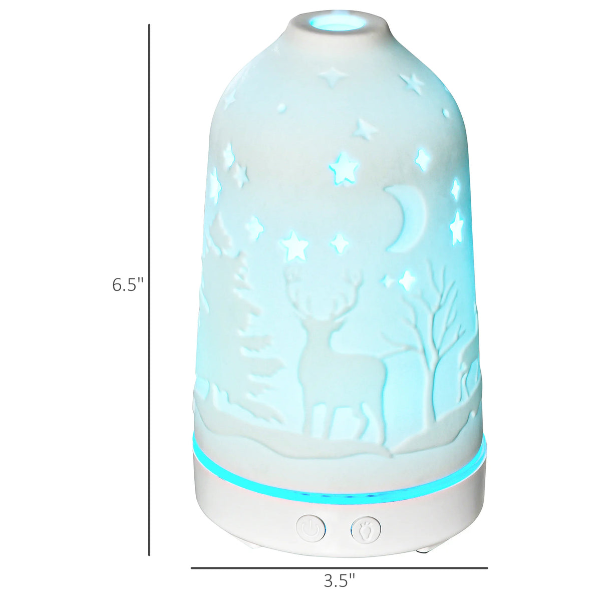 HOMCOM Ultrasonic Aromatherapy Diffuser With LED Lights
