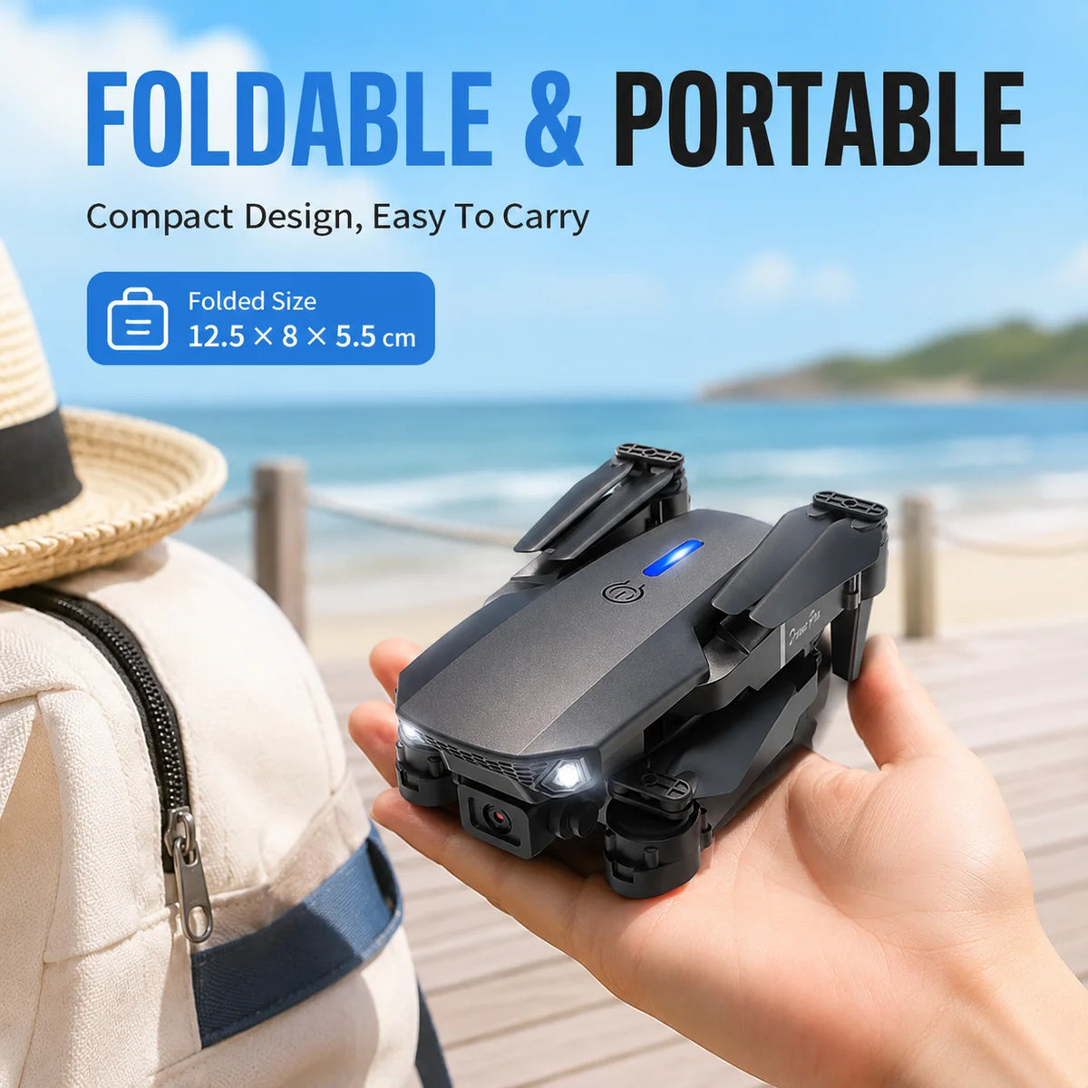 ZNLYRION 4K Dual Camera Foldable FPV Drone With Altitude Hold