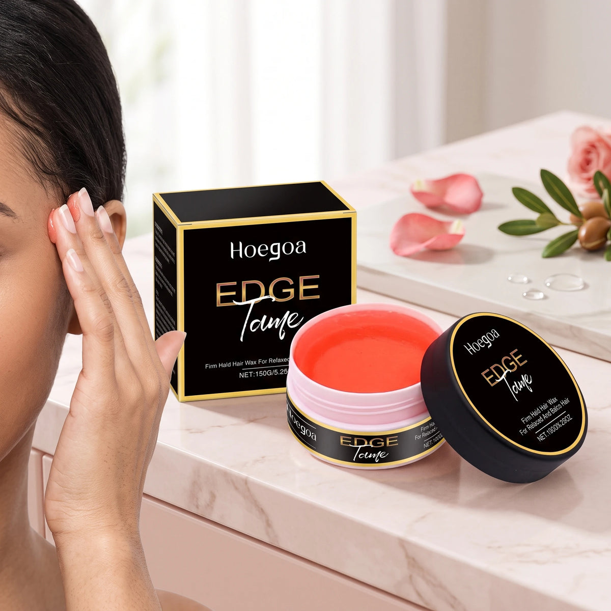 HOEGOA Flyaway Styling Cream for Frizz Control and Smooth Hold