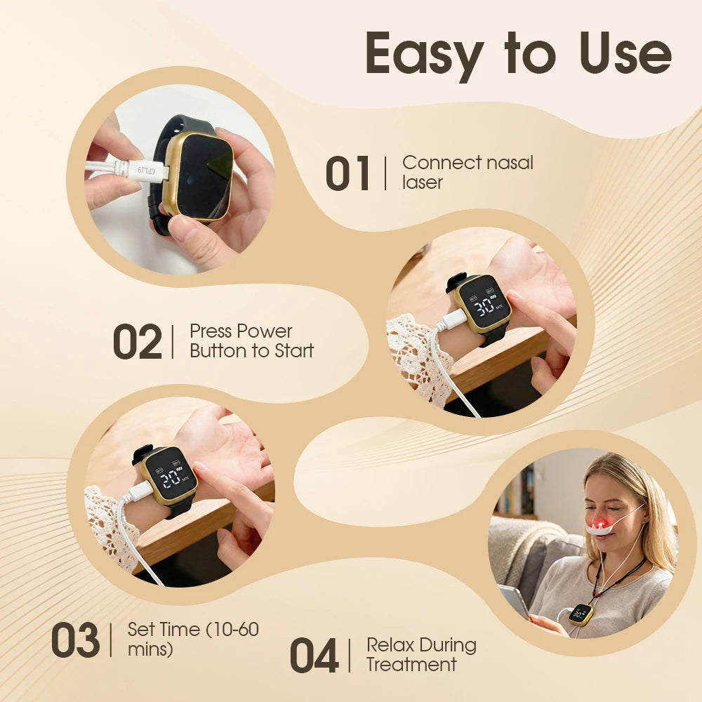Jitesy Wrist and Nasal Low Level Laser Therapy Device