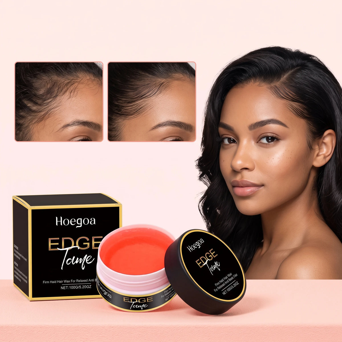 HOEGOA Flyaway Styling Cream for Frizz Control and Smooth Hold