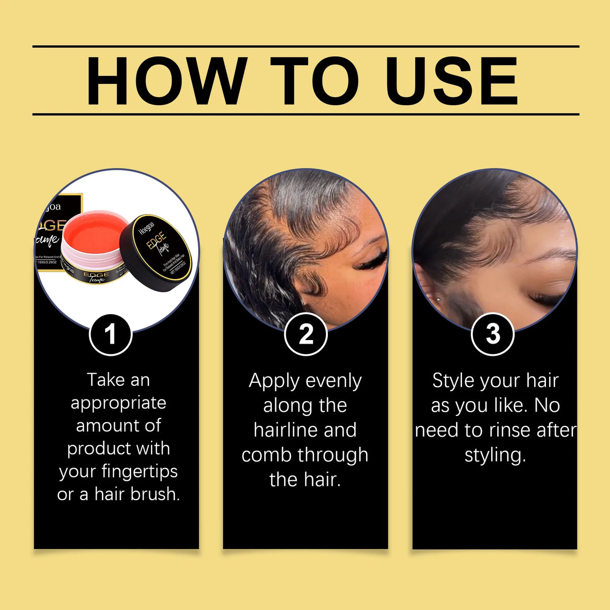 HOEGOA Flyaway Styling Cream for Frizz Control and Smooth Hold