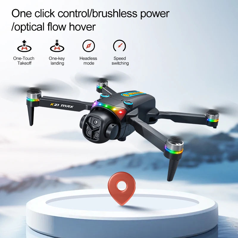 ZNLYRION K21MAX Foldable Brushless RC Drone With Screen Remote