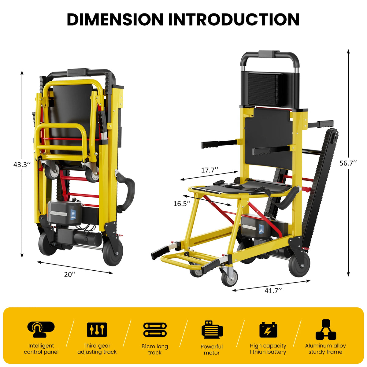 Motorized Track Stair Climbing Wheelchair Lift With Safety Belt