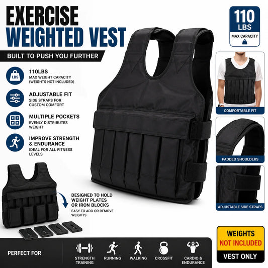 Adjustable Weighted Vest For Strength Training And Fitness Workouts