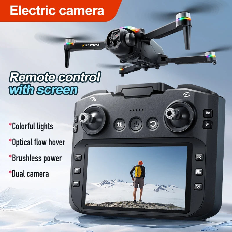 ZNLYRION K21MAX Foldable Brushless RC Drone With Screen Remote