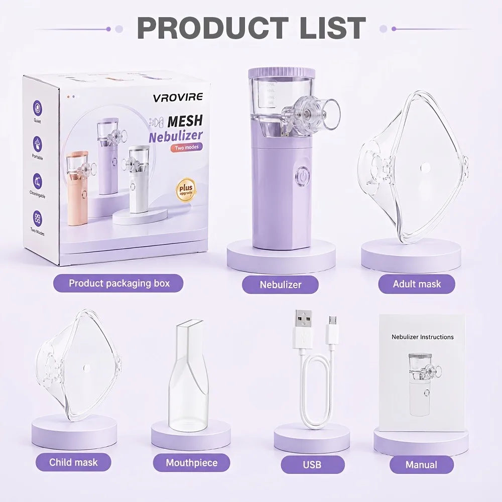 Jitesy Portable Rechargeable Nebulizer for Home and Travel Respiratory Care