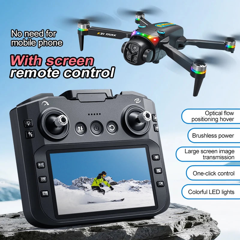 ZNLYRION K21MAX Foldable Brushless RC Drone With Screen Remote