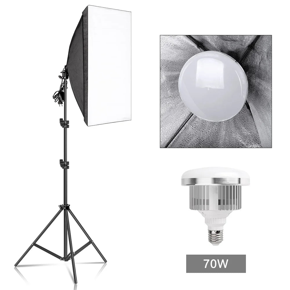 SH Professional Photography Softbox Lighting Kit for Studio Portraits