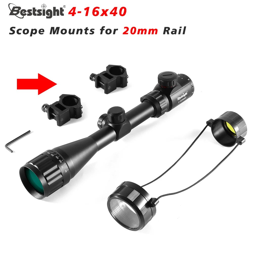 Nabila Illuminated Red Green Dot Adjustable Objective Rifle Scope