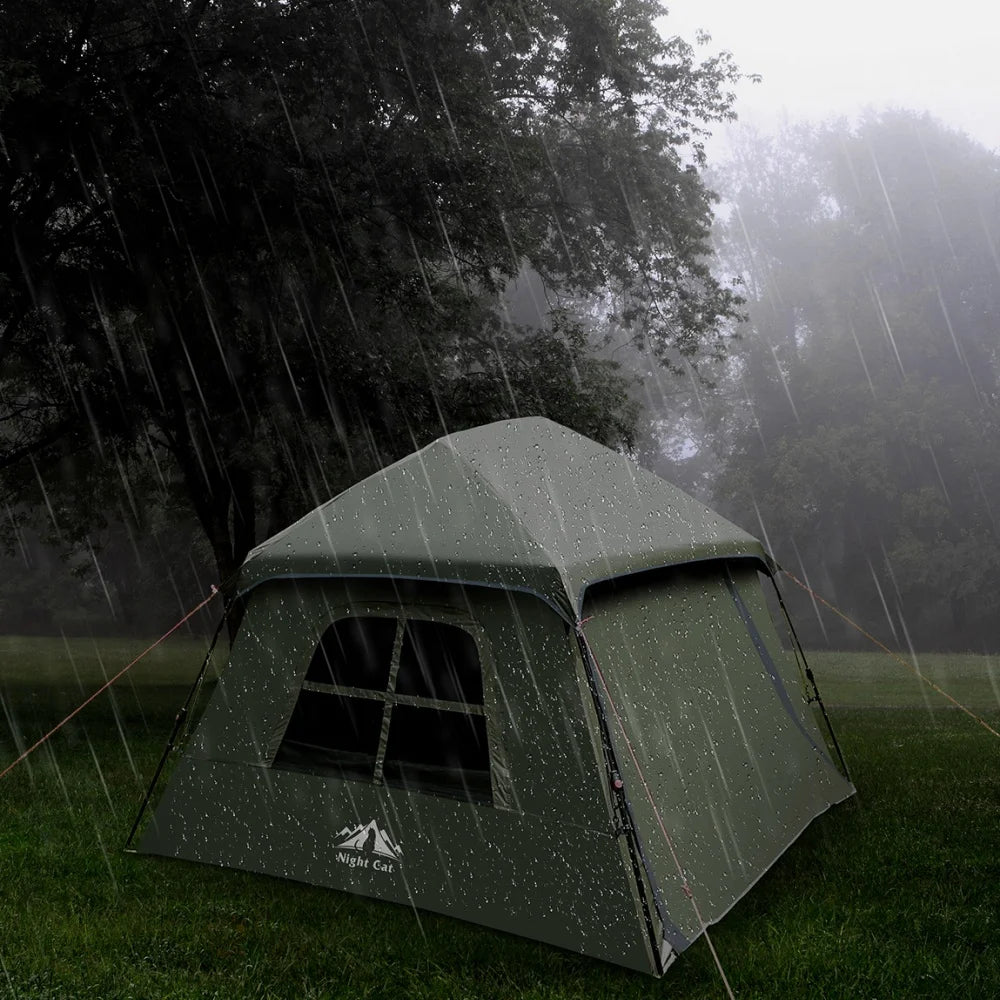 Night Cat Blackout Pop Up Camping Tent With Rainfly Vestibule