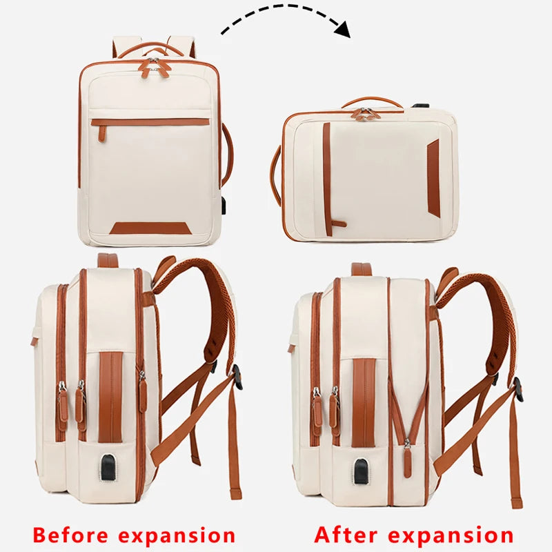 OGEHUAFEE Expandable Commuter Backpack With Wet And Dry Separation