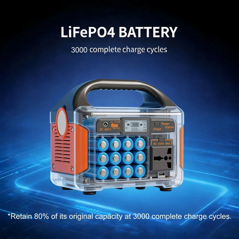 Gaiaray 500W Portable Power Station With 460Wh LiFePO4 Battery