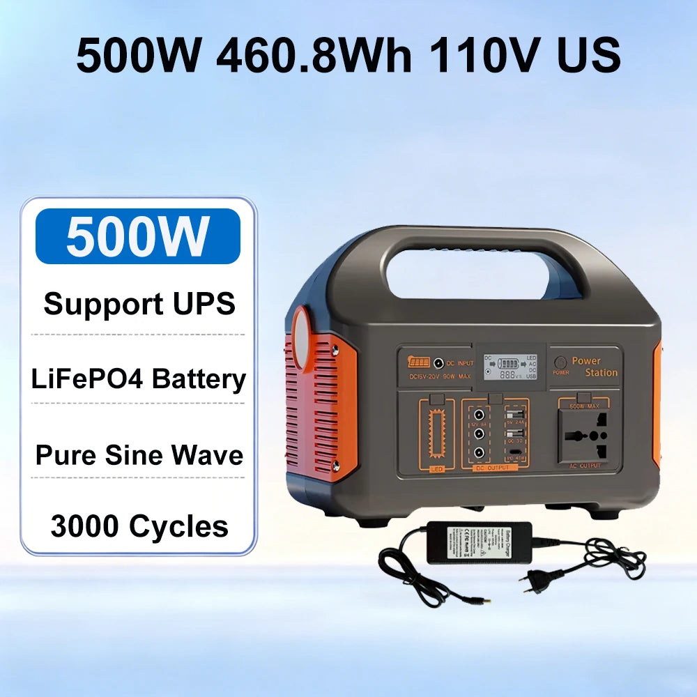 Gaiaray 500W Portable Power Station With 460Wh LiFePO4 Battery