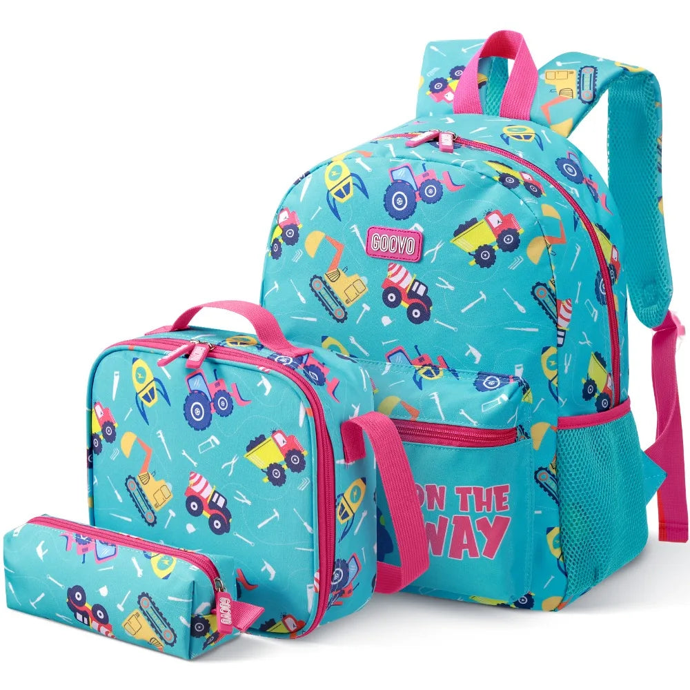 Girls School Backpack Set With Lunch Bag And Pencil Case