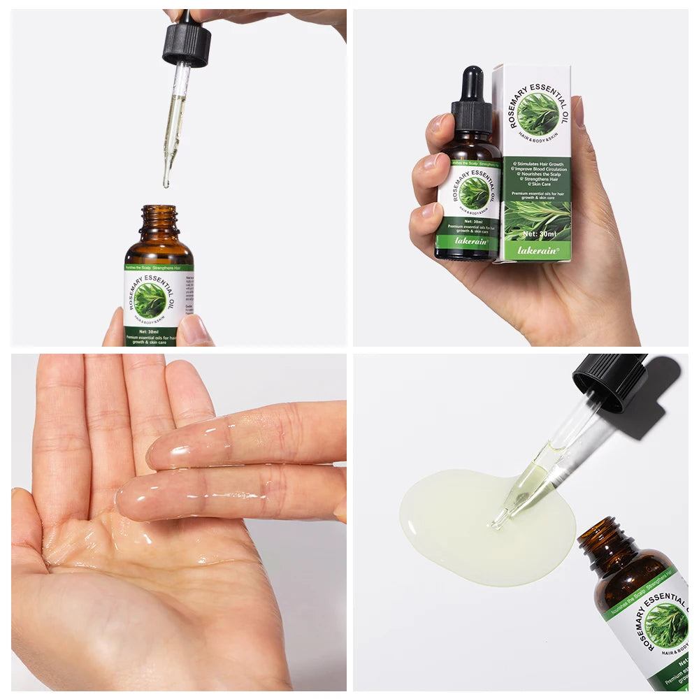Lakerain Rosemary Essential Oil For Scalp Hair And Body Care