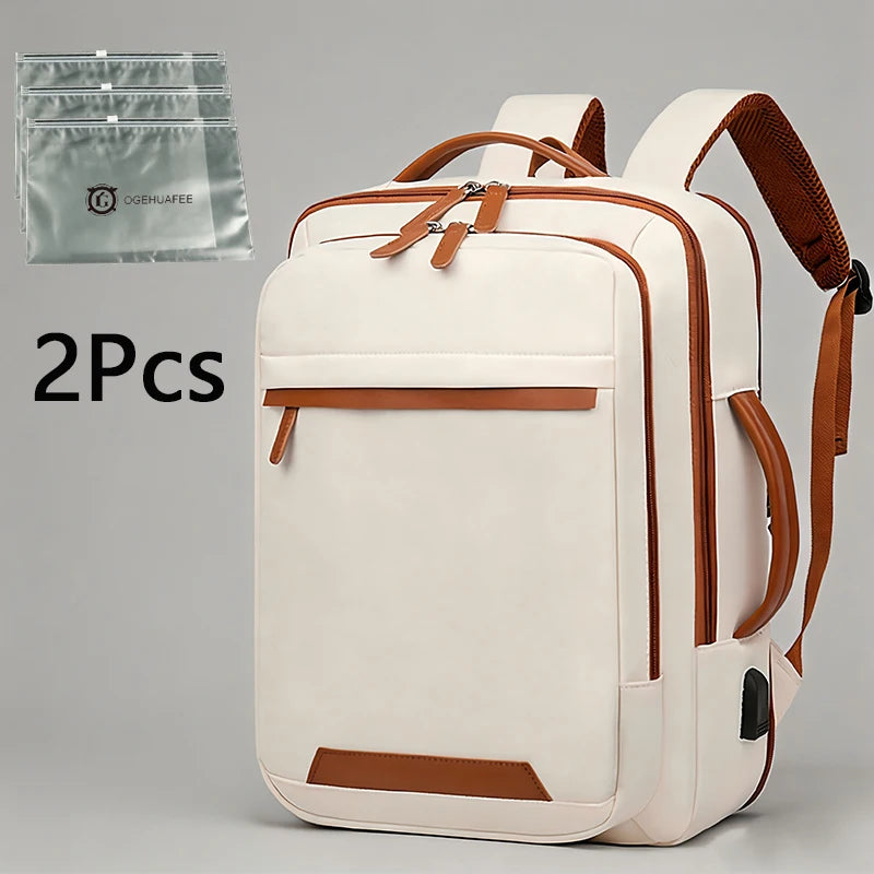 OGEHUAFEE Expandable Commuter Backpack With Wet And Dry Separation