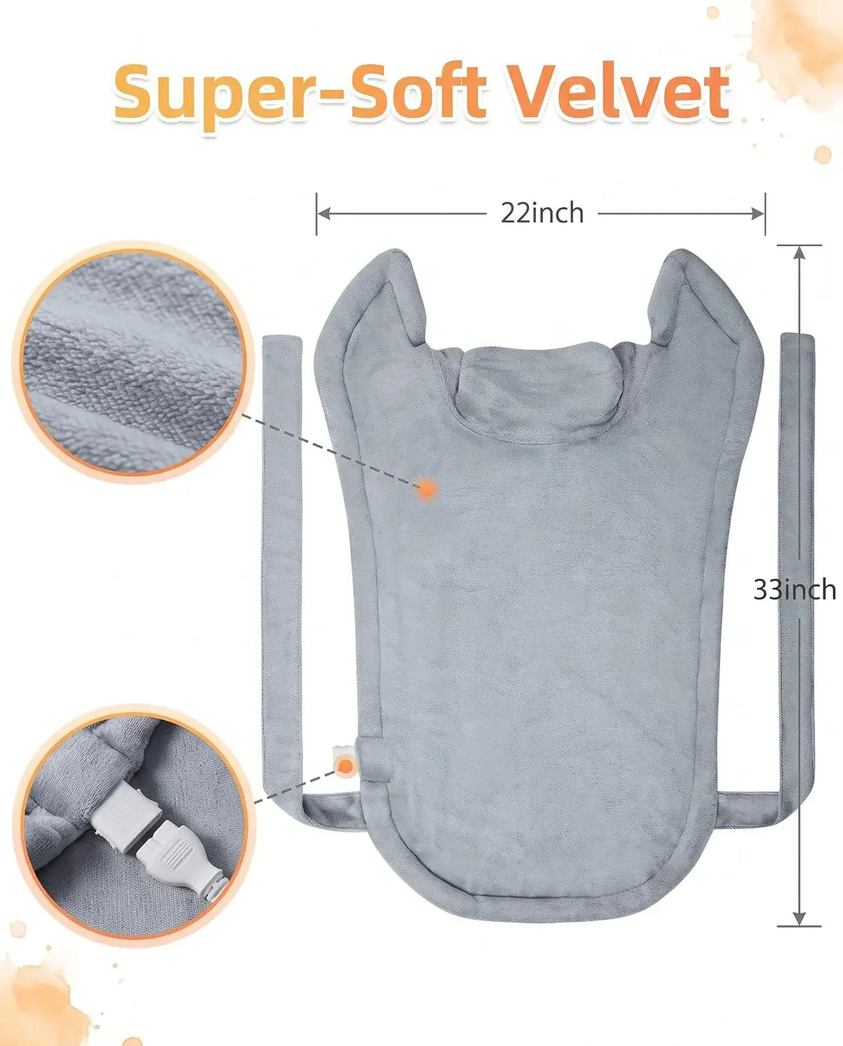 Weighted Electric Heating Pad for Back Neck and Shoulders