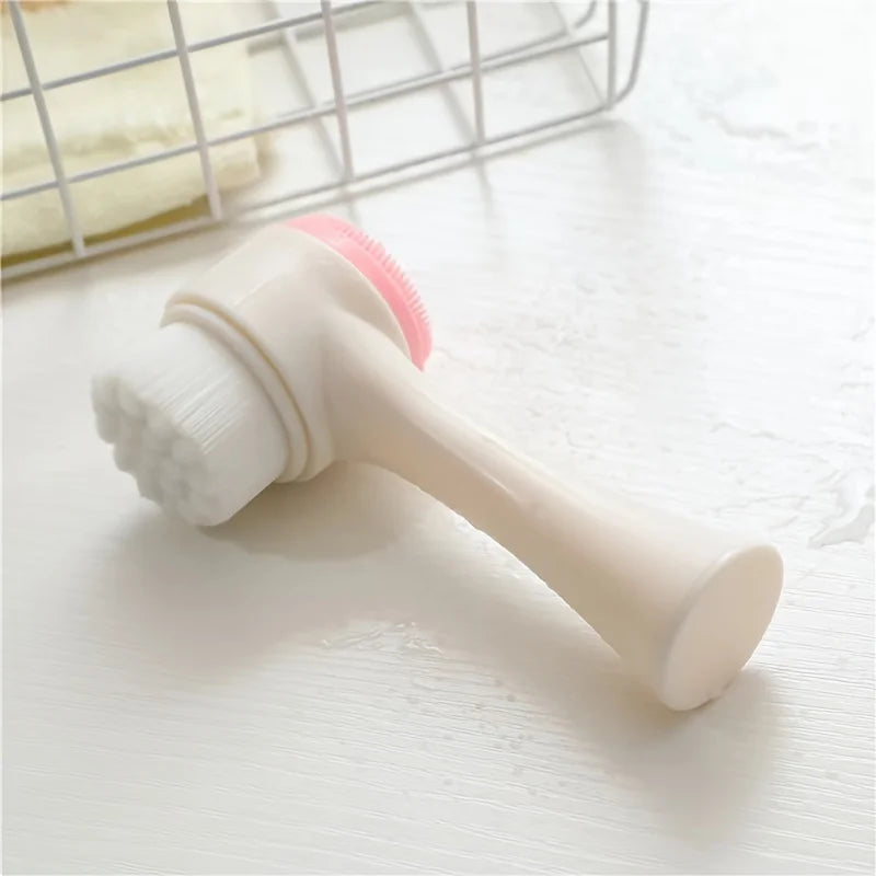 Double Sided Silicone Facial Cleansing Brush For Deep Pore Cleaning