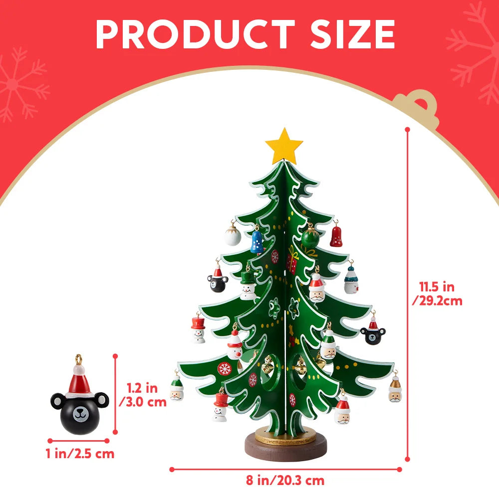 Joyfy Christmas Advent Calendar With Tree Ornaments For Holiday Countdown