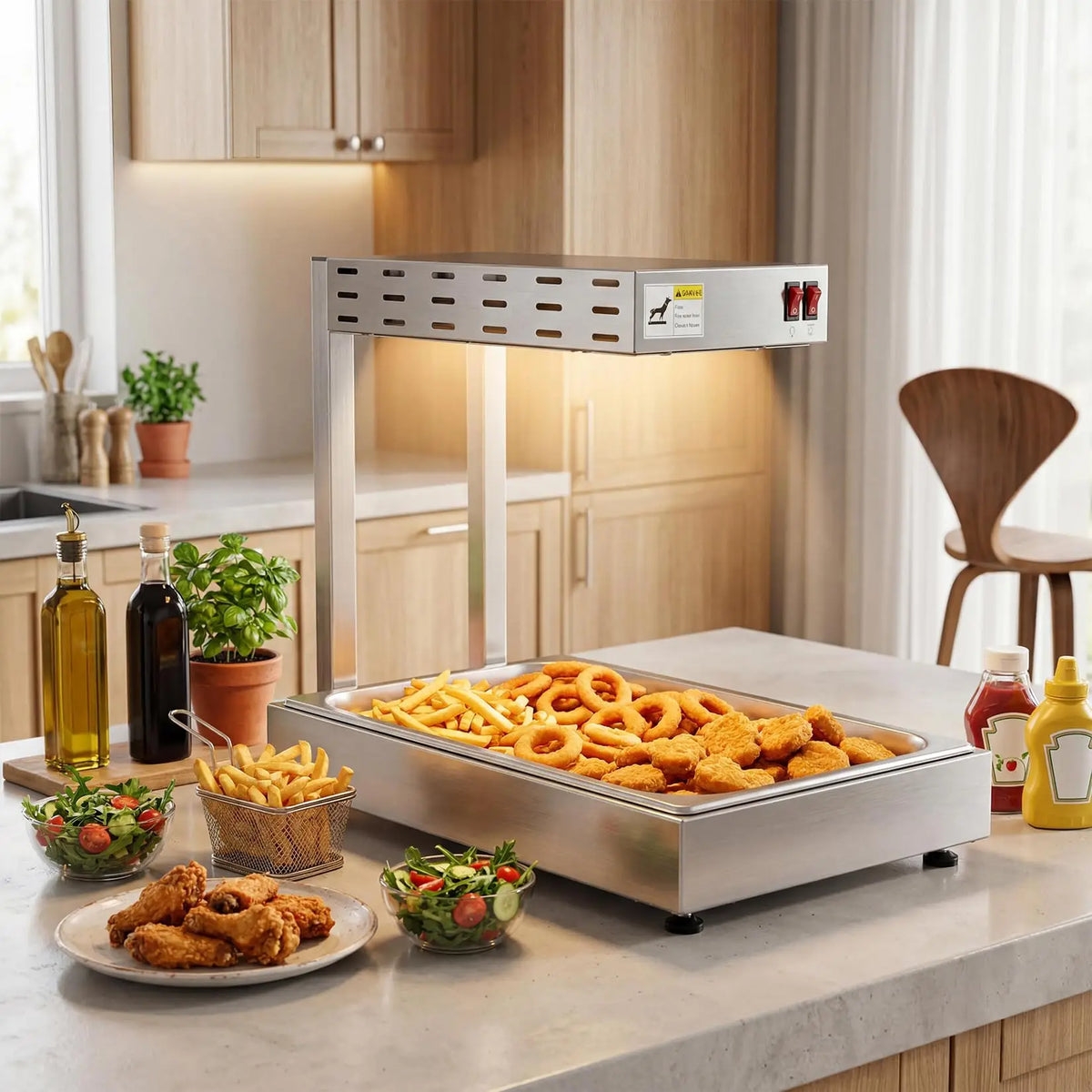 Adoolla Commercial Infrared Food Warmer Lamp for Restaurants and Buffets