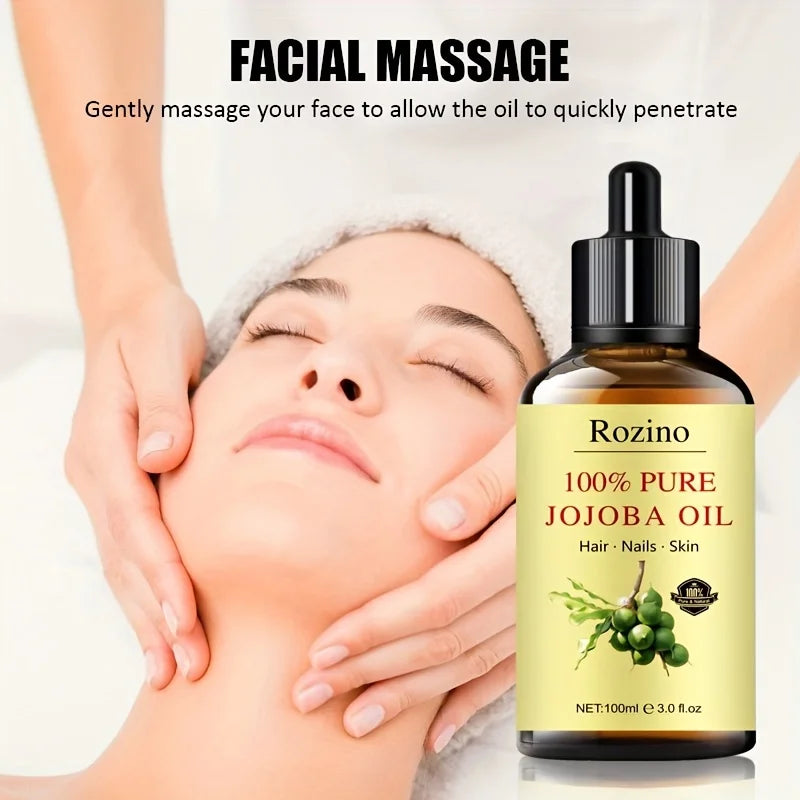 ROZINO Natural Jojoba Oil for Skin and Hair Nourishment
