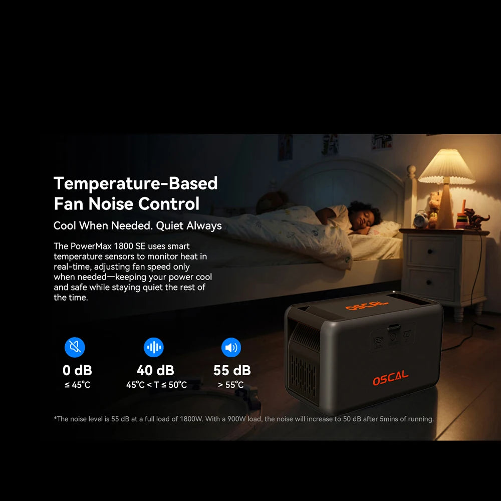 OSCAL PowerMax Portable Power Station With LiFePO4 Battery And UPS