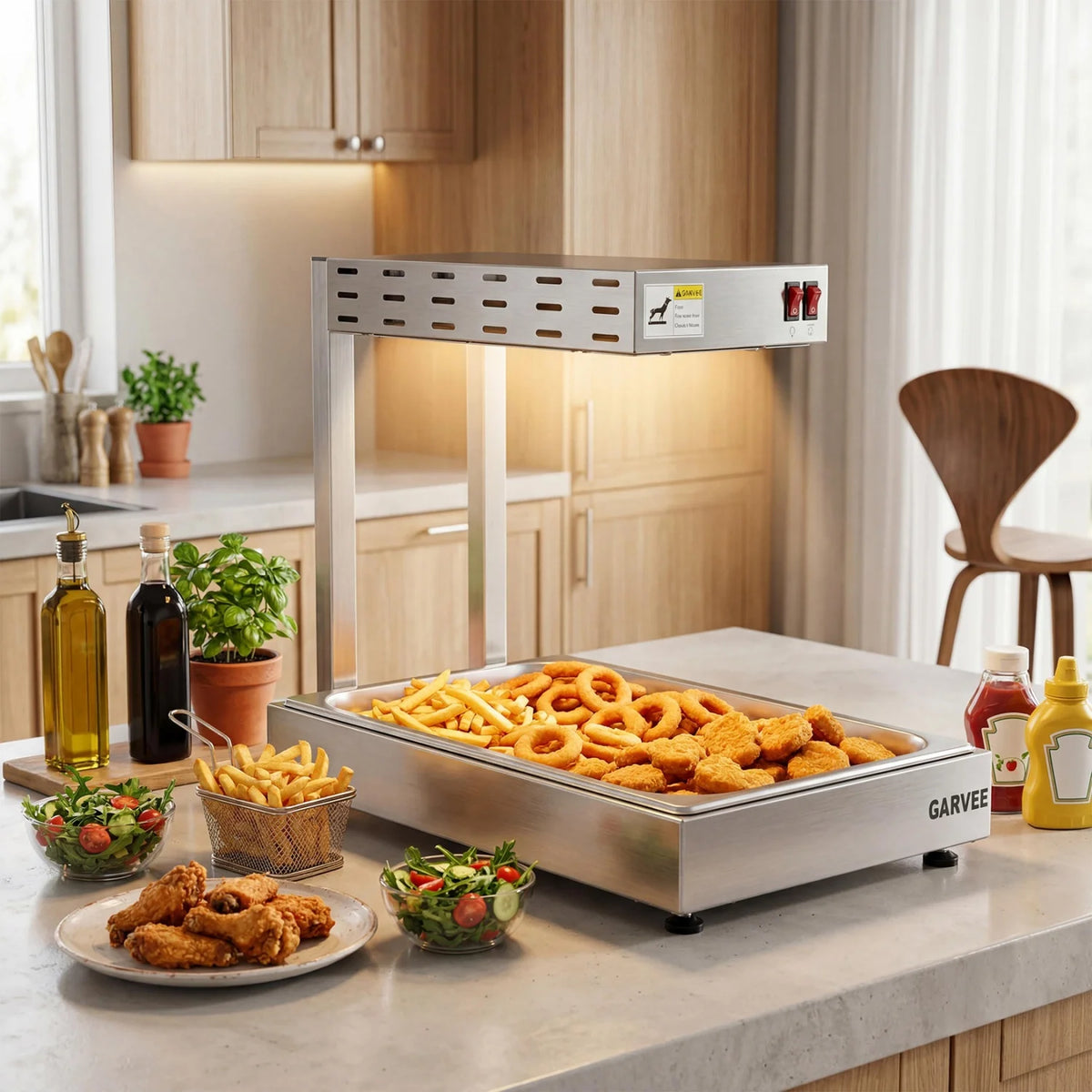 HiMISS Commercial Infrared Food Warmer Lamp for Buffets and Restaurants