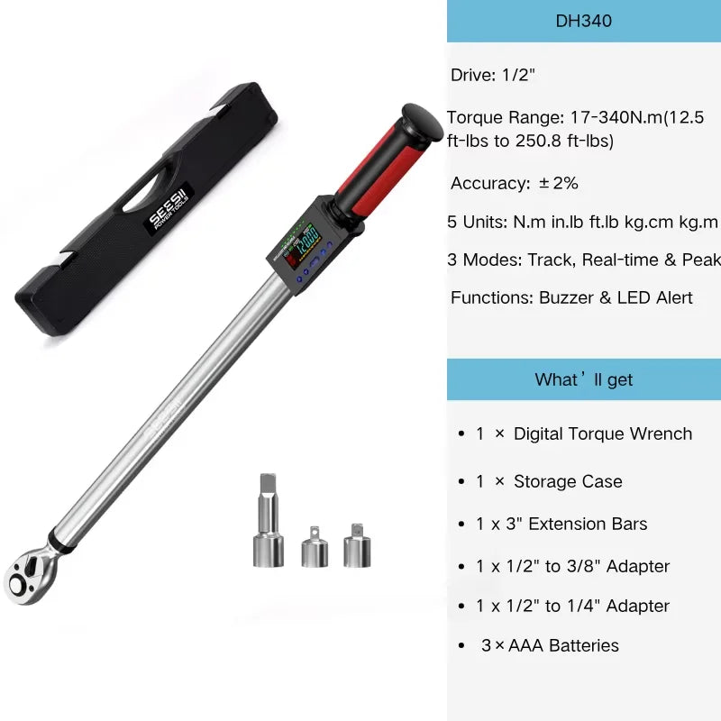 Seesii D2 Lite Electric Torque Wrench With Precision Click Feedback