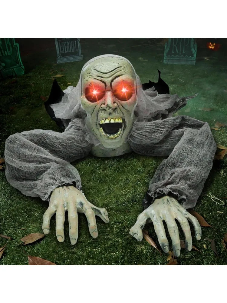 Joyfy Groundbreaker Zombie Halloween Decor With Sound And Flashing Eyes