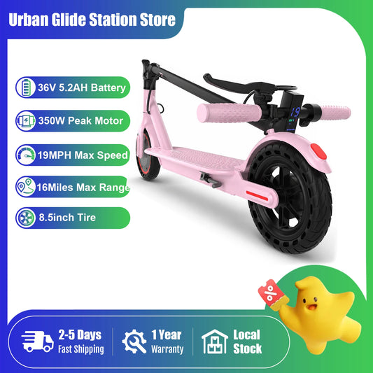 AOVOPRO Electric Scooter With 350W Motor And Rear Drum Brake