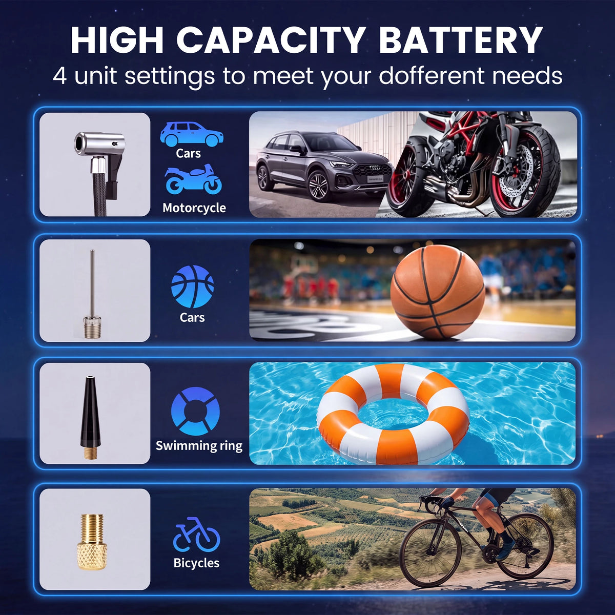 STSCELZ 2-in-1 Car Jump Starter and Portable Air Compressor