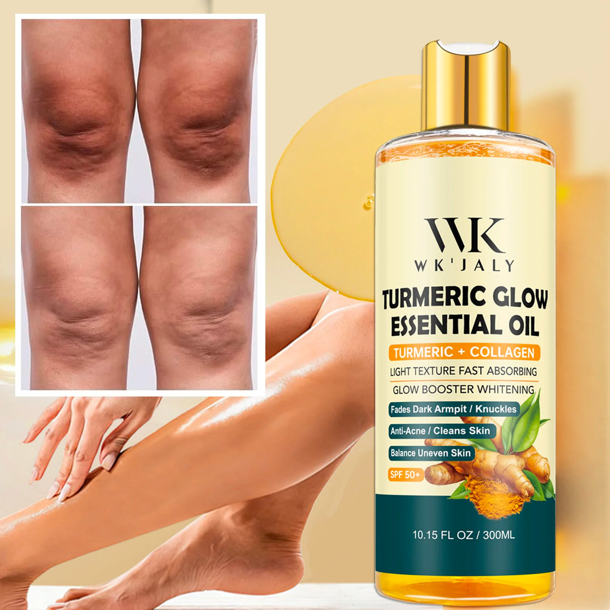 Turmeric Glow Body Oil for Moisturizing and Even Looking Skin