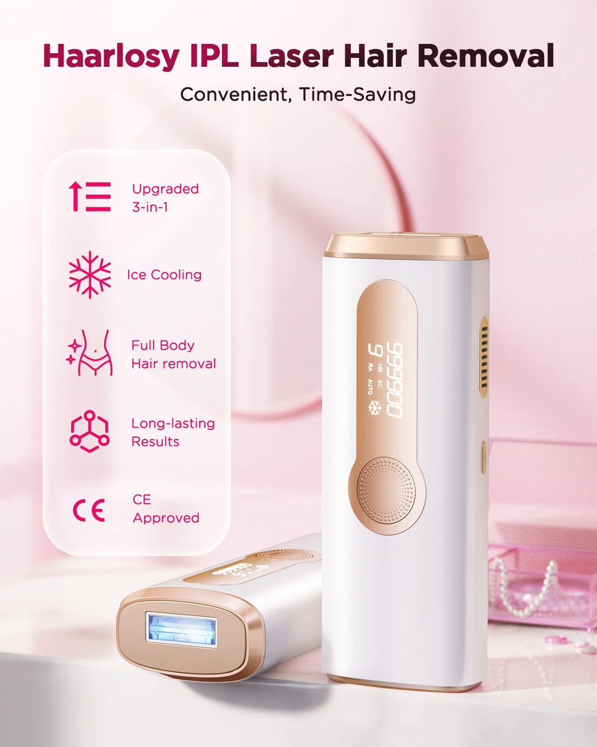 Totmizby IPL Laser Hair Removal Device for Face and Body