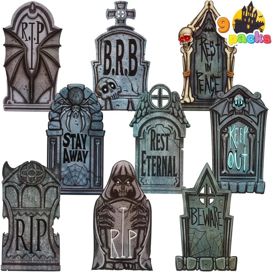 Halloween Tombstone Decorations for Outdoor Graveyard and Yard Displays