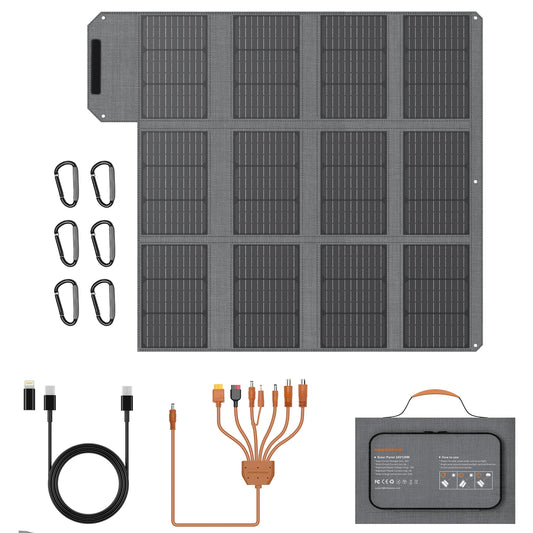 MHPOWOS 40W Foldable Solar Panel Charger for Portable Power Stations