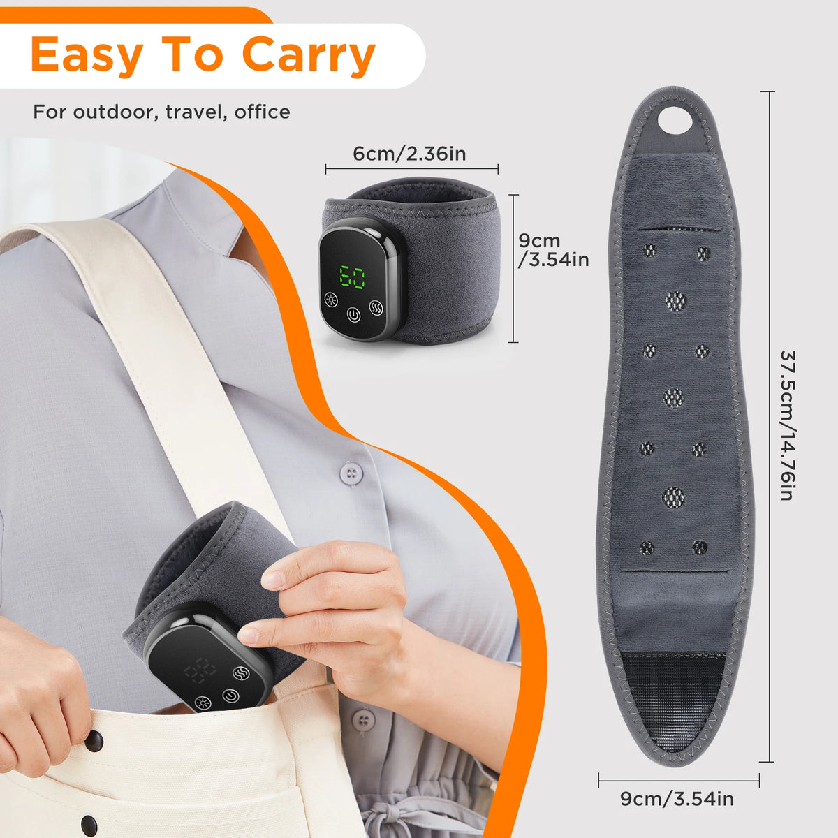 Hailicare Cordless Heated Hand And Wrist Massager With Vibration