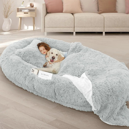 ROOMTEC Human And Pet Memory Foam Bed With Washable Cover