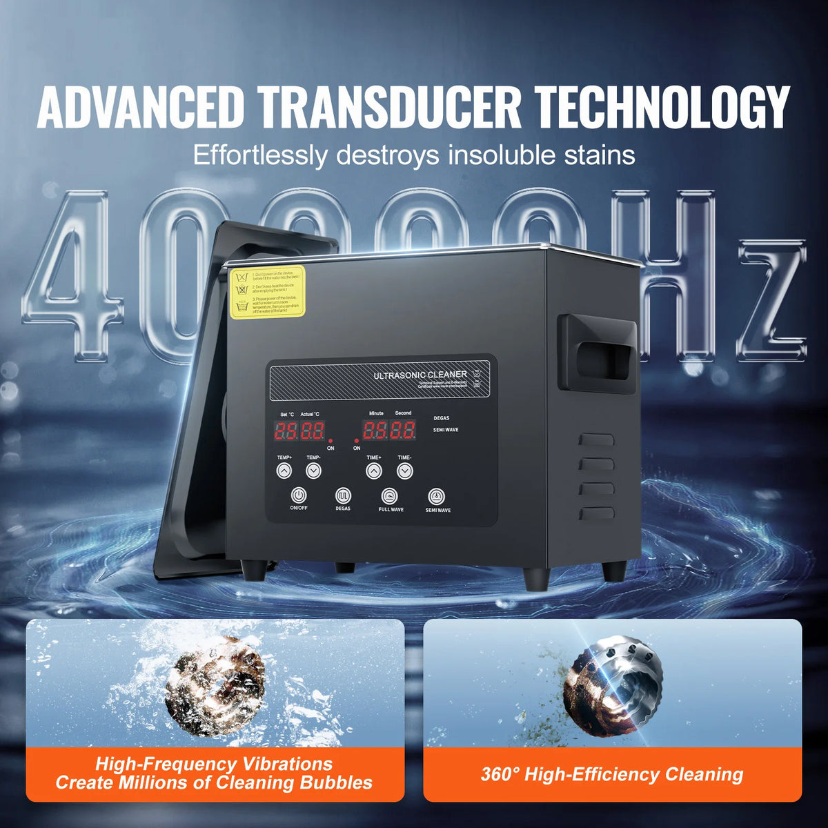 SucceBuy Ultrasonic Cleaner for Dishes and Household Cleaning