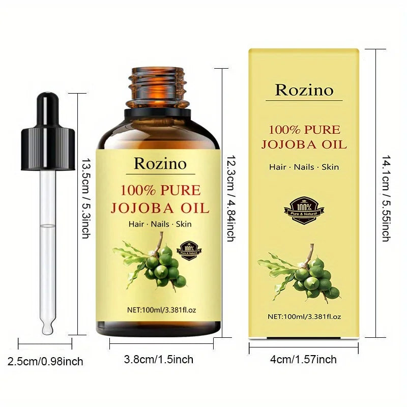 ROZINO Natural Jojoba Oil for Skin and Hair Nourishment